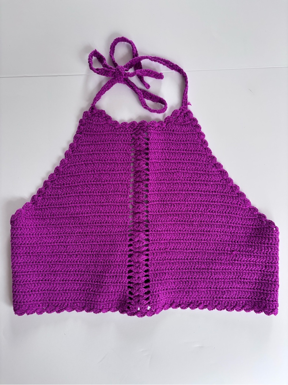 Forever 21 Pink Crocheted Halter Top | Small | 
Festival/Bohemian